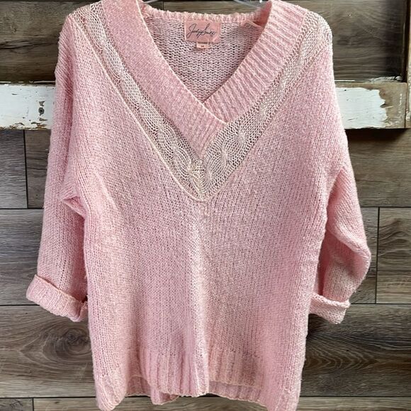 Jaclyn Smith Sweaters - Jaclyn Smith Ladies Vintage Pastel Pink Pullover Sweater, Size Medium